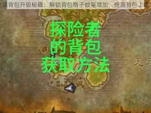 林中小女巫背包升级秘籍：解锁背包格子数量增加，提高背包上限方法揭秘