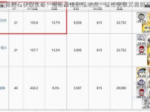 咒兽胆石获取攻略：揭秘最佳刷怪地点，轻松获取咒兽胆石