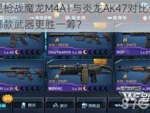 全民枪战魔龙M4A1与炎龙AK47对比分析：哪款武器更胜一筹？