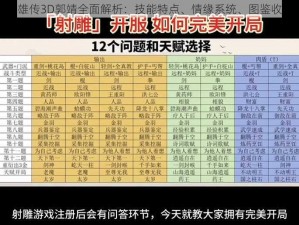 射雕英雄传3D郭靖全面解析：技能特点、情缘系统、图鉴收集攻略