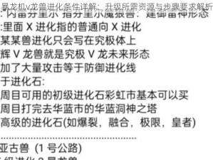 暴龙机v龙兽进化条件详解：升级所需资源与步骤要求解析