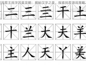 汉字找茬王找字因美攻略：揭秘汉字之美，探索找茬游戏策略之道