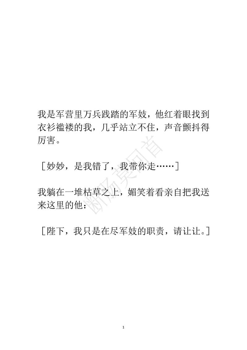 我是军营里供人取乐的小说，融合了历史、军事、爱情等元素的长篇小说