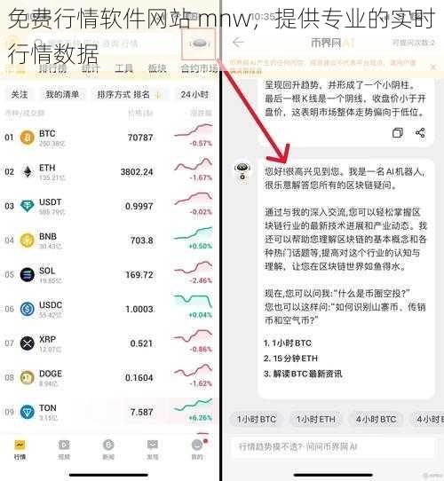 免费行情软件网站 mnw，提供专业的实时行情数据