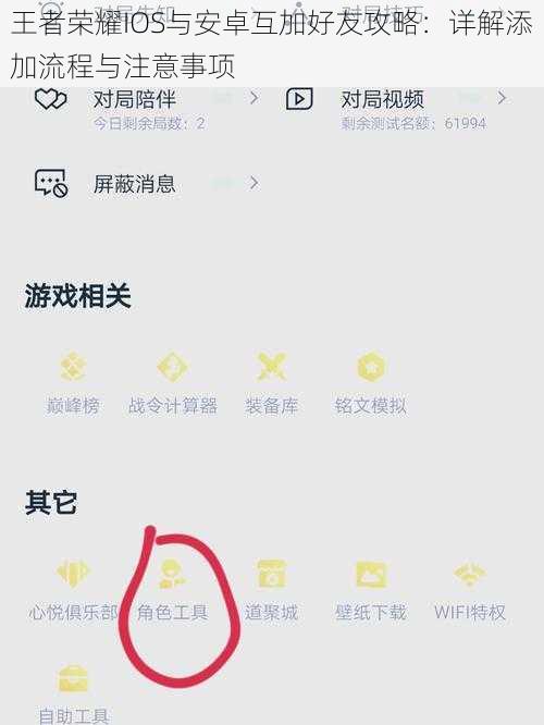 王者荣耀IOS与安卓互加好友攻略：详解添加流程与注意事项
