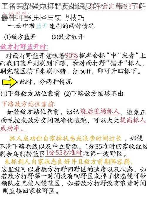 王者荣耀强力打野英雄深度解析：带你了解最佳打野选择与实战技巧