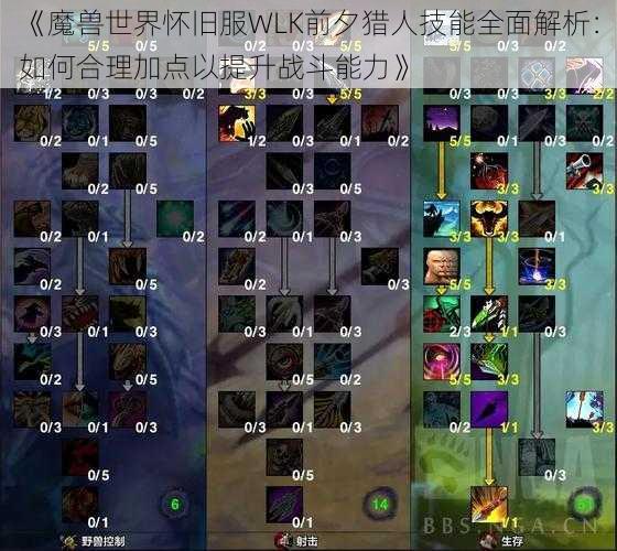 《魔兽世界怀旧服WLK前夕猎人技能全面解析：如何合理加点以提升战斗能力》