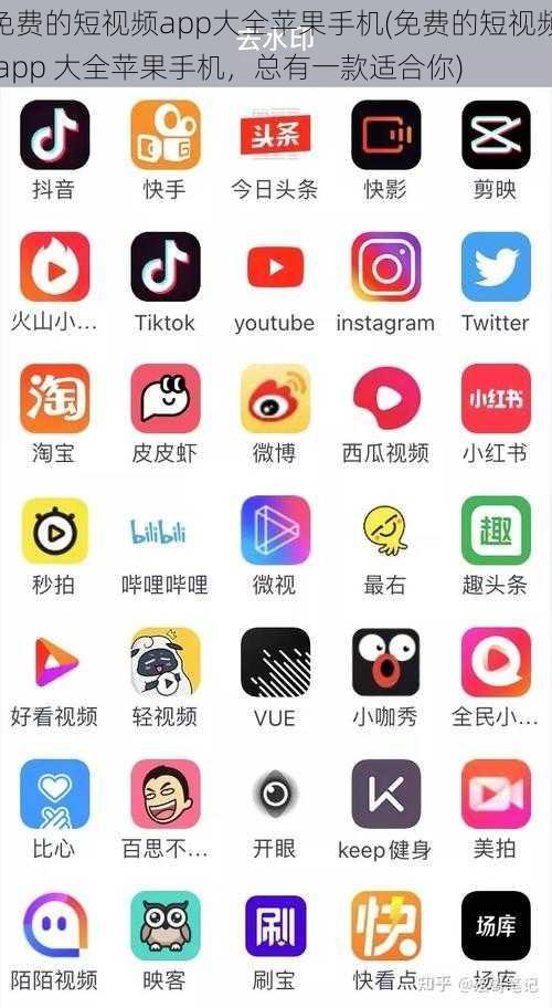 免费的短视频app大全苹果手机(免费的短视频 app 大全苹果手机，总有一款适合你)