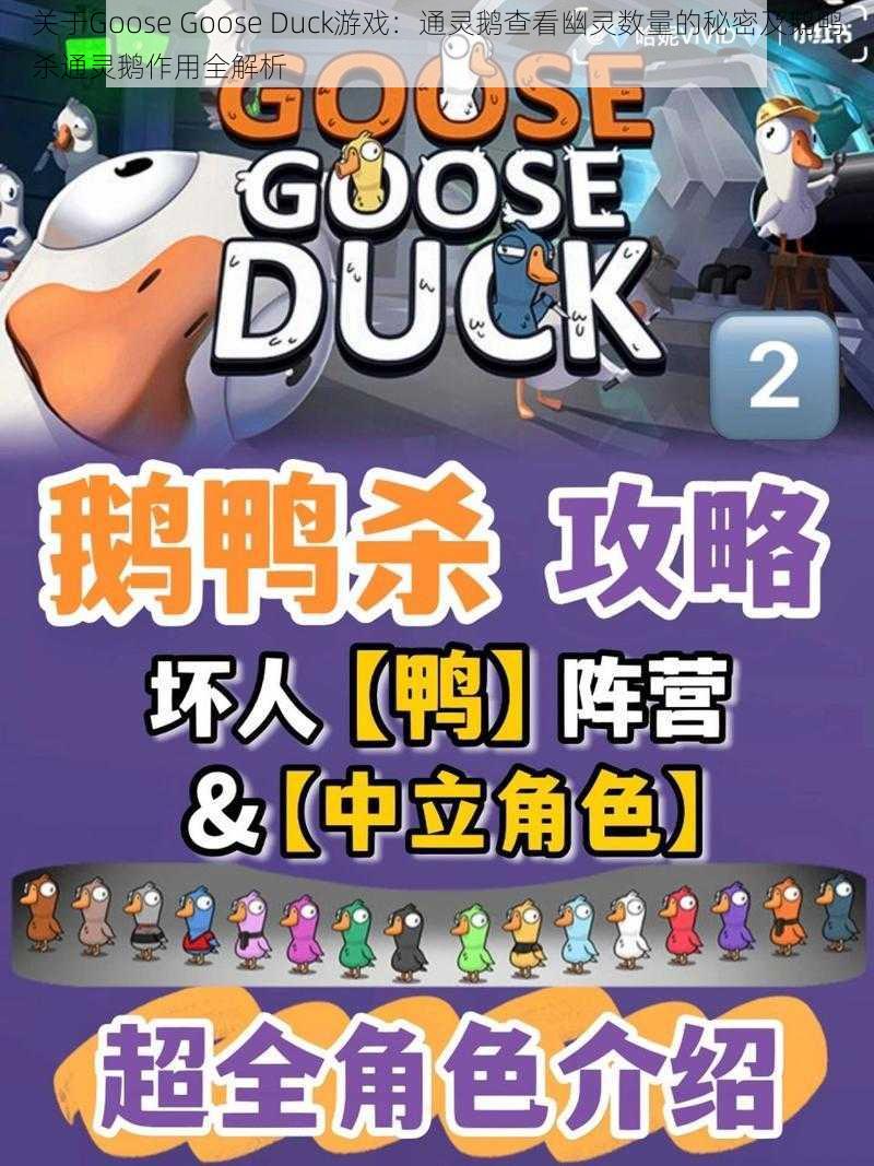 关于Goose Goose Duck游戏：通灵鹅查看幽灵数量的秘密及鹅鸭杀通灵鹅作用全解析