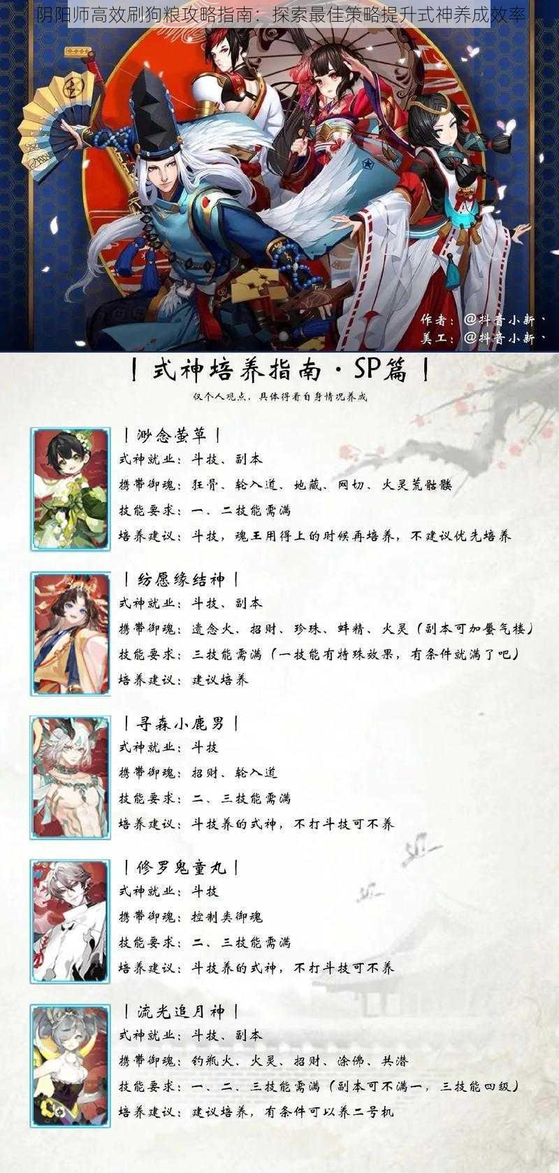 阴阳师高效刷狗粮攻略指南：探索最佳策略提升式神养成效率