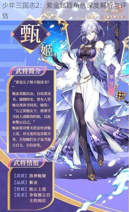 少年三国志2：紫金甄姬角色深度解析与评估