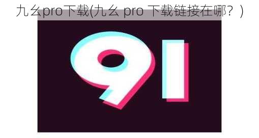 九幺pro下载(九幺 pro 下载链接在哪？)