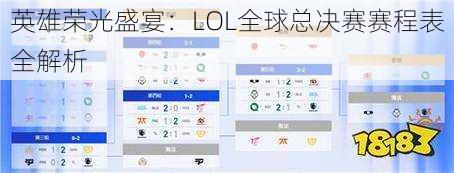 英雄荣光盛宴：LOL全球总决赛赛程表全解析