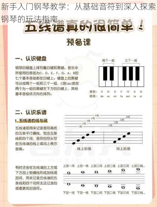 新手入门钢琴教学：从基础音符到深入探索钢琴的玩法指南