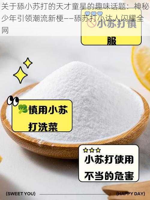 关于舔小苏打的天才童星的趣味话题：神秘少年引领潮流新梗——舔苏打小达人闪耀全网