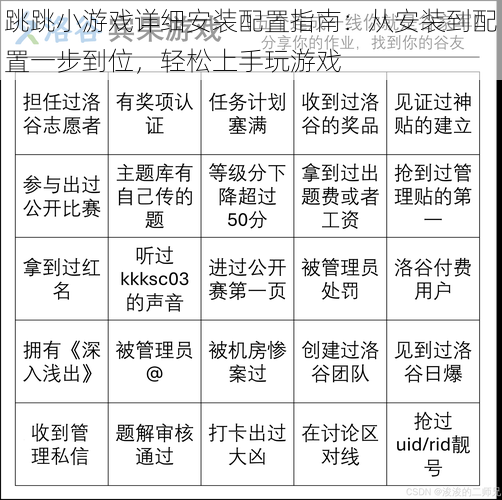 跳跳小游戏详细安装配置指南：从安装到配置一步到位，轻松上手玩游戏